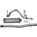 Single - 3in Cat-Back Exhaust System - Ultra Flo Welded Mufflers: Stainless Steel