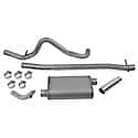 Single - 2.5in Cat-Back Exhaust System - Ultra Flo Welded Muffler: Stainless Steel