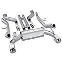 T-304 Ss, 2.25" Dia, Dual Exhaust With Dual Exit, Split 4.5"Dia X 7.5"L Round