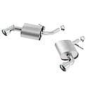 T-304 Ss, 2.25" Dia, Dual Exhaust With Dual Exit, Split 4.5"Dual Round Rolled