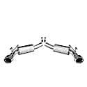 T-304 Ss, 2.5"Pipe Dia, Dual Exhaust With Dual Exit, Split Rear Exit