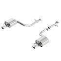 T-304 Ss, 2.25" Dia, Dual Exhaust With Dual Exit, Split With Polished Oval