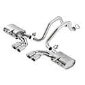 T-304 Ss, 2.5"Pipe Dia, Dual Exhaust With Quad Exit, Split 4.25"X 3.5"Oval