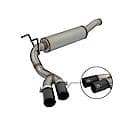 Rebel Series Turbo Back Exhaust System: Black Tip, 409 Stainless Steel, Gain up to 18 HP