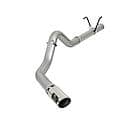 Large Bore-HD DPF Back Exhaust System: Polished Tip, 409 Stainless Steel, Unleashes All Avail. HP