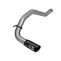 Large Bore-HD DPF Back Exhaust System: Black Tip, 409 Stainless Steel, Unleashes All Available HP