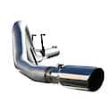 Large Bore-HD DPF Back Exhaust System: Polished Tip, 409 Stainless Steel, Unleashes All Avail. HP