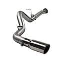 Large Bore-HD DPF Back Exhaust System: Polished Tip, 409 Stainless Steel, Unleashes All Avail. HP