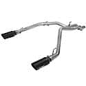 Large Bore-HD DPF Back Exhaust System: Black Tip, 409 Stainless Steel, Unleashes All Available HP
