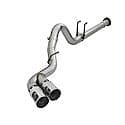 Rebel XD Series DPF Back Exhaust System: Polished Tip, 409 Stainless Steel, Unleashes All Avail. HP