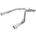 Large Bore-HD DPF Back Exhaust System: Polished Tip, 409 Stainless Steel, Unleashes All Avail. HP