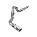 Large Bore-HD DPF Back Exhaust System: Polished Tip, 409 Stainless Steel, Unleashes All Avail. HP
