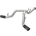 ATLAS DPF Back Exhaust System: Black Tip, Aluminized Steel, Unleashes All Available HP