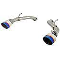 Takeda Axel Back Exhaust System: Blue Flame Tip, 304 Stainless Steel, Unleashes All Available HP