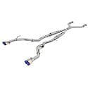 Takeda Cat Back Exhaust System: Blue Flame Tip, 304 Stainless Steel, Gain up to 18 HP