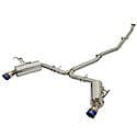 Takeda Cat Back Exhaust System: Blue Flame Tip, 304 Stainless Steel, Unleashes All Available HP