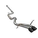 Takeda Cat Back Exhaust System: Black Tip, 304 Stainless Steel, Unleashes All Available HP