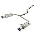 Takeda Cat Back Exhaust System: Blue Flame Tip, 304 Stainless Steel, Gain up to 13 HP