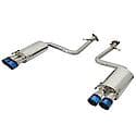 Takeda Axel Back Exhaust System: Blue Flame Tip, 304 Stainless Steel, Unleashes All Available HP