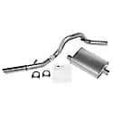 Single - 2.25in Cat-Back Exhaust System - Super Turbo Muffler: Aluminized Steel