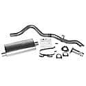 Single - 2.5in Cat-Back Exhaust System - Super Turbo Muffler: Aluminized Steel