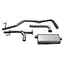 Single - 2.5in Cat-Back Exhaust System - Ultra Flo Welded Stainless Steel Muffler