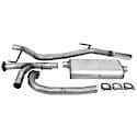 Single - 2.5in Cat-Back Exhaust System - Ultra Flo Welded Stainless Steel Muffler