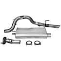 Single - 2.5in Cat-Back Exhaust System - Ultra Flo Welded Stainless Steel Muffler