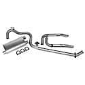 Dual - 2.5in Cat-Back Exhaust System - Super Turbo Muffler: Aluminized Steel