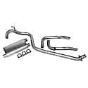 Dual - 2.5in Cat-Back Exhaust System - Super Turbo Muffler: Aluminized Steel