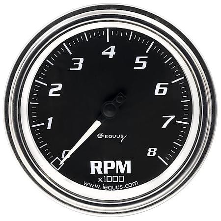 Gauge, Tachometer, 3-3/8" 8K Rpm, 270 Degree Sweep, Elec, Chrome, 7000 Series