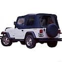 Complete Soft Top Kit, Black Denim, with Soft Upper Doors, with Tinted Windows