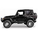 Complete Soft Top Kit, Black Diamond, For Use With Full Steel Doors, with Tinted Windows