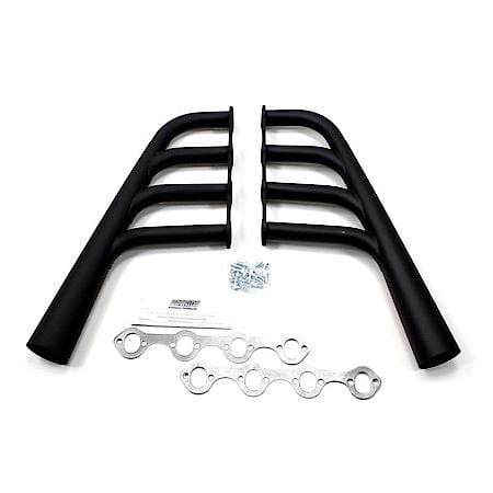 H8471 1 5/8"x3 1/2" Traditional Lakester Header Street Rod Small Block Ford Hi-Temp Black Coated