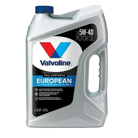 European Vehicle 5W-40 Full Synthetic Engine Oil, Extends Engine Life, 5 Quart