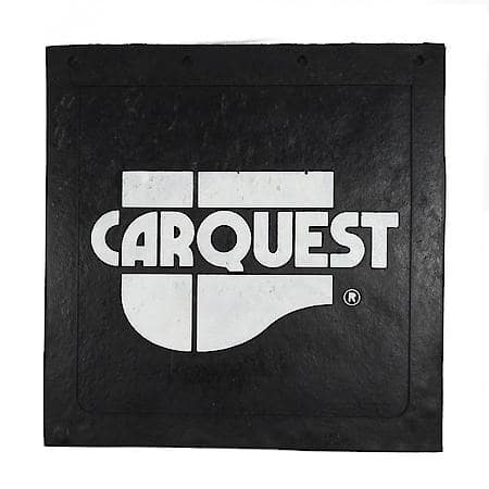 Raised Molded Rubber Mud Flap, 24" x 24" x 5/16", Black, with "CARQUEST" Logo, Made in USA