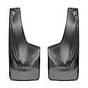 Mud Flap: Direct Fit, Set of 2, Contoured, Without Logo, Black, QuickTurn Fastening System