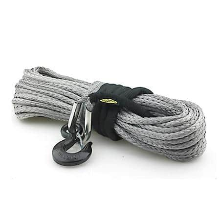 4000Lb, 19/64"Dia X 30', Dyneema Sk-75, Ss Thimble & Safety Hook On Each End