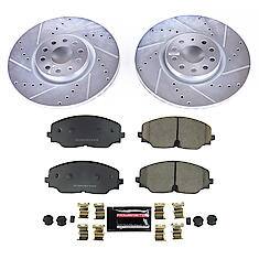 Powerstop Front Carbon Fiber Ceramic Disc Pad And Rotor Brake Kit Z Daily Driver K