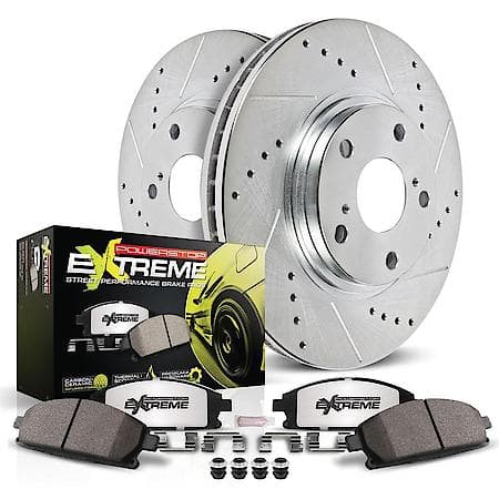 Power Stop Front Carbon-Fiber Ceramic Disc Pad And Rotor: Brake Kit, Z26  Street Performance K704-26 - Advance Auto Parts