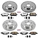 Front And Rear Carbon-Fiber Ceramic Disc Pad And Rotor: Brake Kit, Z26 Street Performance