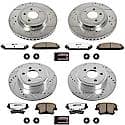 Front And Rear Carbon-Fiber Ceramic Disc Pad And Rotor: Brake Kit, Z26 Street Performance