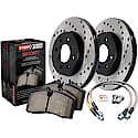 High Performance Sport Axle Pack Drilled 4 Wheel Brake Kit