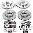 Front And Rear Carbon-Fiber Ceramic Disc Pad And Rotor: Brake Kit, Z26 Street Performance