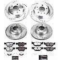 Front And Rear Carbon-Fiber Ceramic Disc Pad And Rotor: Brake Kit, Z26 Street Performance