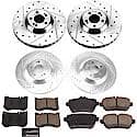 Front and Rear Disc Pad and Rotor: Disc Brake Kit, KIT