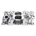 Performer Air-Gap Intake Manifold for 1955-86 Small-Block Chevy, Polished Finish