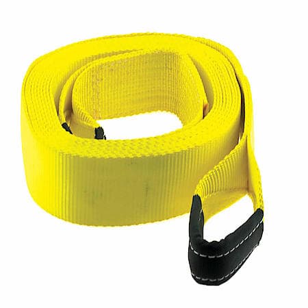 3"W X 30'L, 30000Lb Rating, Yellow, Double Stitched Webbing, Double Hoop