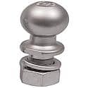 2" Ball, 6000 Lb Gross Towing Capacity, 1" Shank Diameter, Chrome, Steel