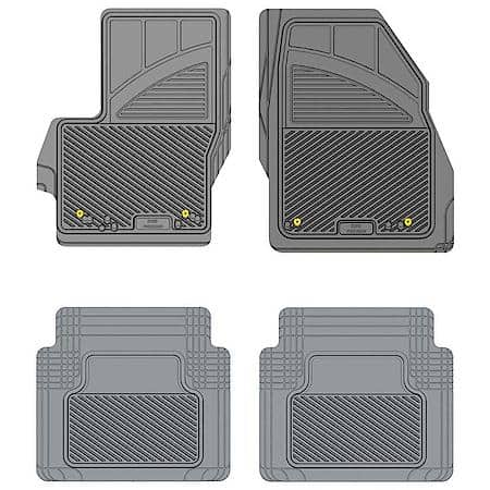 Custom Fit Car Floor Mats fits BMW 550 2013 Black Front & 2nd Seat Car Mats Gray